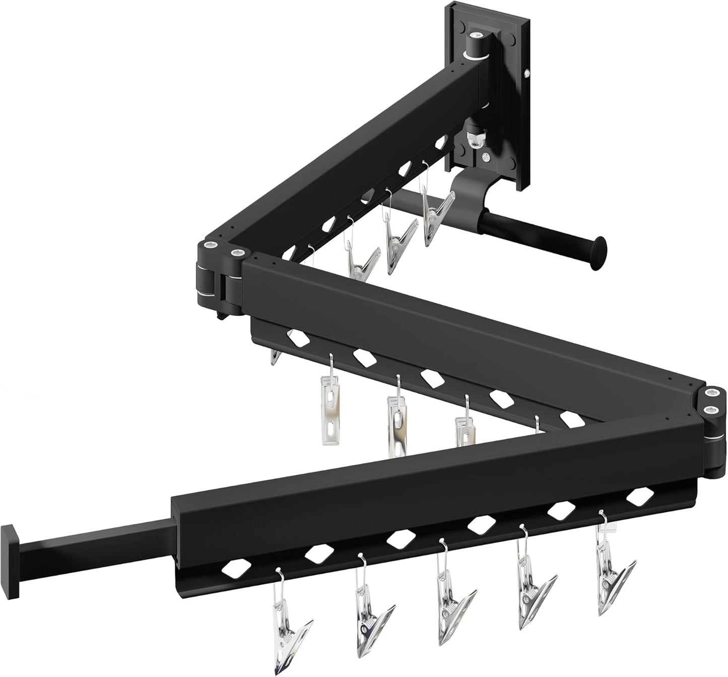 Wall Mounted Clothes Hanger,Clothes Drying Rack,Laundry Drying Rack,Clothes Rack Wall Mount,Drying Rack Clothing,Laundry Rack,Folding,Retractable,Collapsible,can Fold Upward & Left & Right