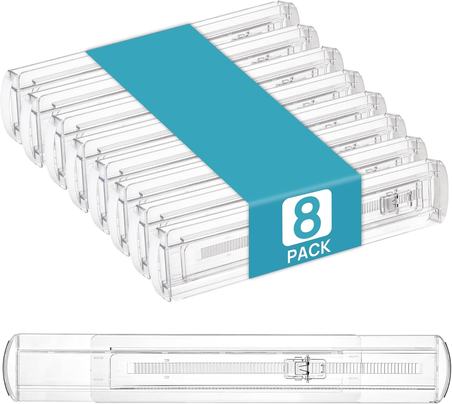 Vtopmart 12 Pack Drawer Dividers for Clothes, 4" High 10.2"-16.6" Adjustable Expandable Dresser Drawer Organizer, Clear Plastic Separators for Dresser, Baby Clothing, Underwear, Cosmetic, Toiletries